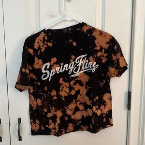Bleach dyed band tshirt